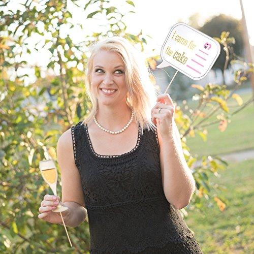 31 Printed Pieces Wedding Photo Booth Props for Wedding Decorations - Hibrides