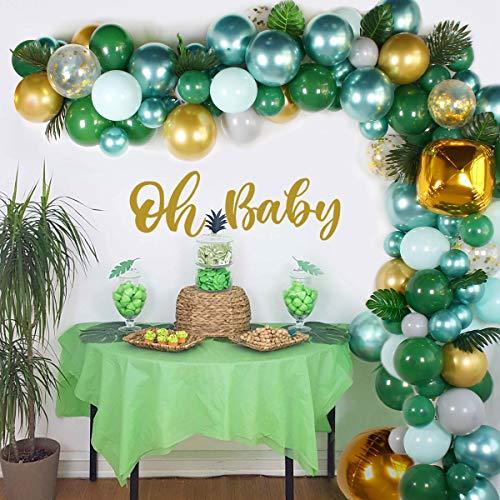 167pcs Tropical Jungle Safari Balloon Arch Kit for Baby Shower Decorations - Hibrides
