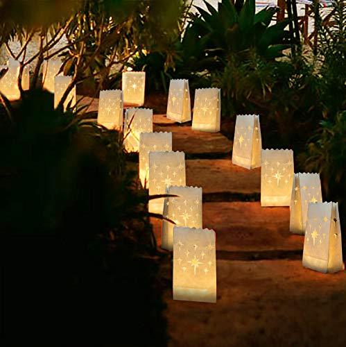 50PCS White Luminary Candle Bags for Wedding Halloween, Christmas - Hibrides