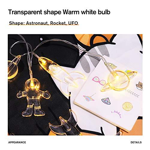 LED String Light Astronaut Spaceship for Kids Birthday Party and Room Decorations - Hibrides