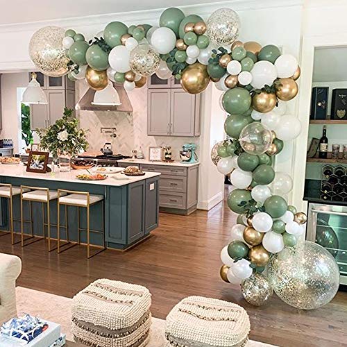 139PCS Olive Green Balloon Garland Arch Kit for Wedding Birthday Balloons - Hibrides