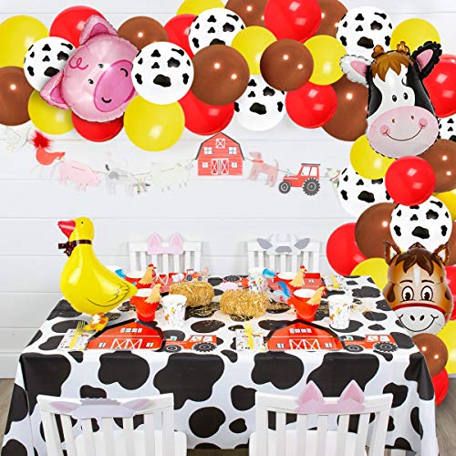 75pcs Farm Animal Balloons Decorations for Farm Barnyard Party Decorations - Hibrides