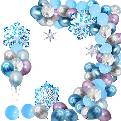 90Pcs Snowflake Balloon Garland Arch kit for Winter Wonderland Christmas - Hibrides