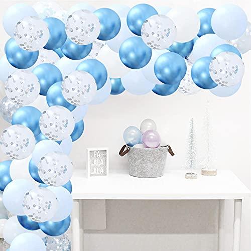 126 pcs Blue and White Balloon Garland Arch Kit for Baby Shower Birthday Wedding - Hibrides