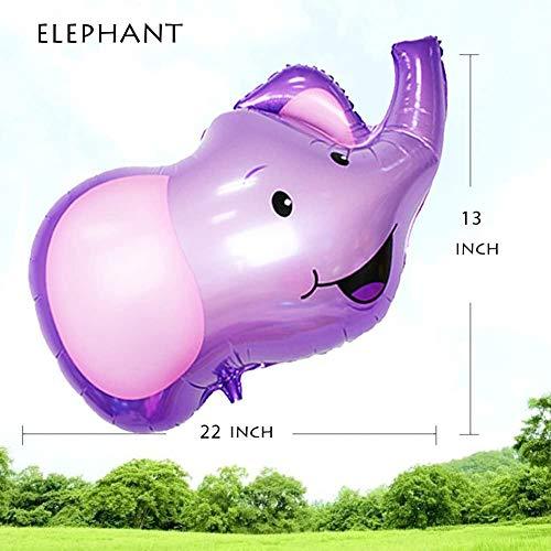6pcs Giant Zoo Animal Balloons Kit For Jungle Safari Animals Theme Birthday Party Decorations - Hibrides
