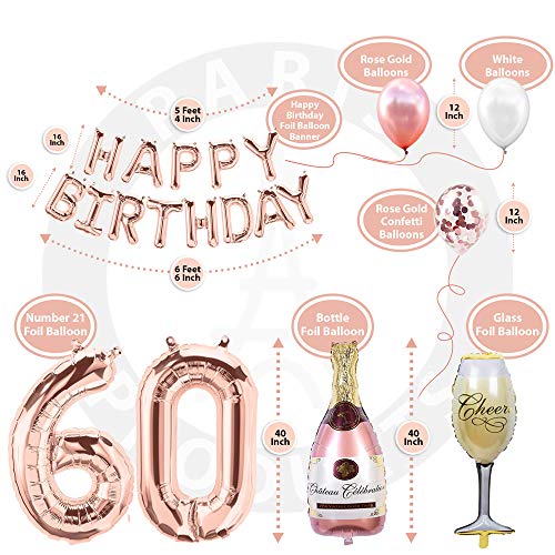 75 Piece 60th Birthday Decorations Women Happy 60th Birthday Gifts For Women - Hibrides