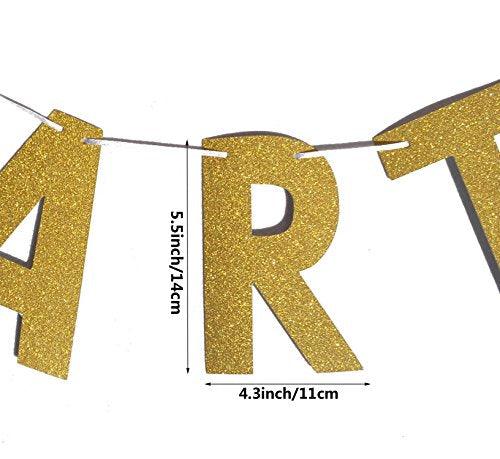 Glitter Gold Alphabet LET'S PARTY Banner for Bachelorette party Decoration - Hibrides