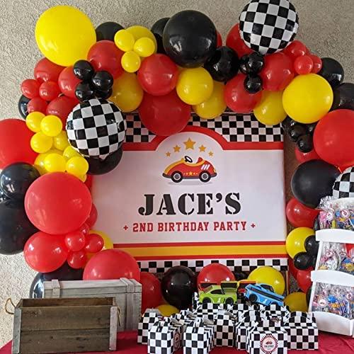 150 Pieces Race Car Balloons Arch Garland Kit for Boys Birthday Party Decorations - Hibrides