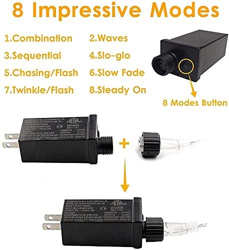 Extendable 2-Pack LED Christmas String Lights for Outdoor Indoor Decorations - Hibrides