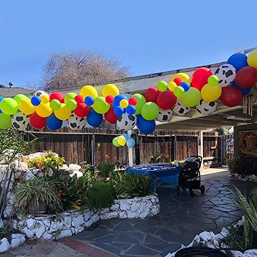 120pcs Toy Inspired Cow Printed Balloons Arch for Kids Birthday Party - Hibrides