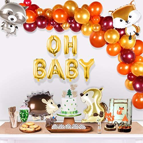 67pcs Woodland Baby Shower Balloon Garland with Animal Balloons - Hibrides