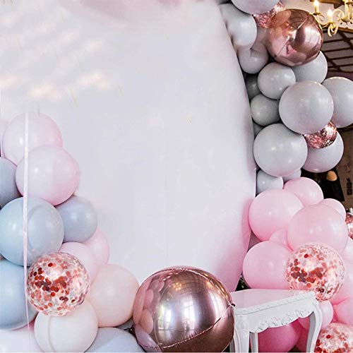 167 Pcs Pink and Gray Balloon Garland Arch Kit for Bridal Shower and Birthday - Hibrides