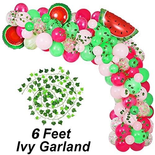 125 Pieces Watermelon Party Balloon Garland Kit for Birthday Decorations - Hibrides