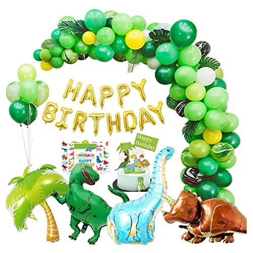 214pcs Dinosaur Birthday Balloon Garland Party Decorations for Jungle Birthday Party - Hibrides