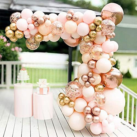 136pcs Macaroon Orange Balloon Garland Arch for Wedding Baby Shower Decorations - Hibrides