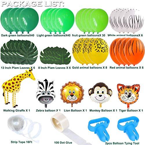 151pcs Jungle Safari Theme Party Balloon Garland Kit for Kids Birthday Party Baby Shower Decorations - Hibrides