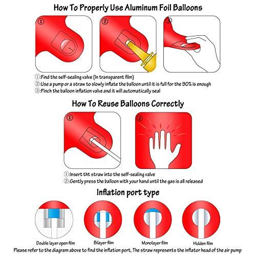 40 Inch Red Large Numbers Jumbo Balloons for Birthday Party Decorations - Hibrides