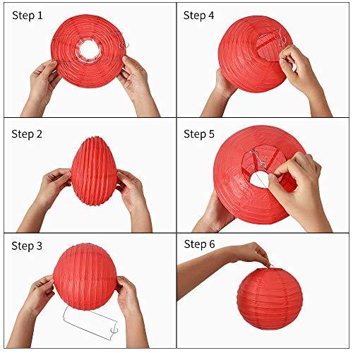 20Pcs Decorative White Hanging Paper Lanterns for Rustic Weddings - Hibrides