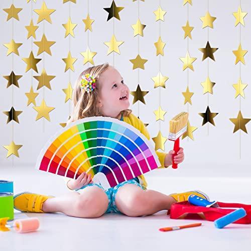 Glitter Star Paper Garland Banner Hanging Decoration for Graduation Wedding - Hibrides