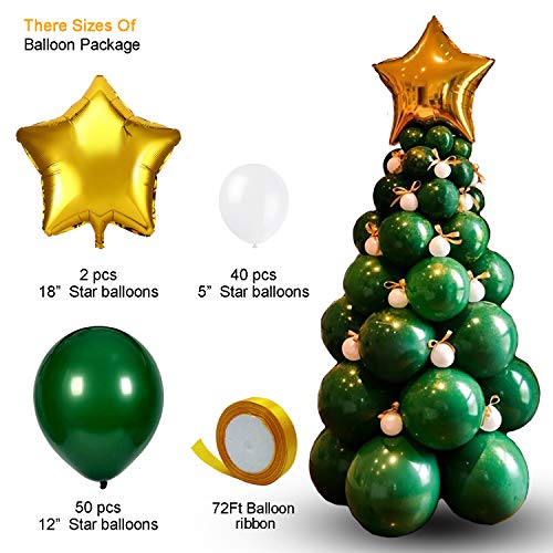 96 Pcs Christmas Balloon Garland Arch kit with Christmas tree for Christmas Party Decorations - Hibrides