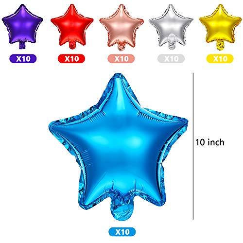 60 Pcs Star-shaped Balloons for Baby Shower Gender Reveal - Hibrides