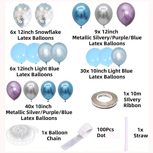 90Pcs Snowflake Balloon Garland Arch kit for Winter Wonderland Christmas - Hibrides