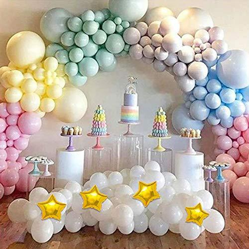 139pcs Unicorn Rainbow Macaroon Balloons Garland for Baby Shower Birthday - Hibrides