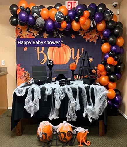 159pcs Halloween Balloon Arch Garland kit with 3D Bat Sticker for Halloween Theme Party - Hibrides