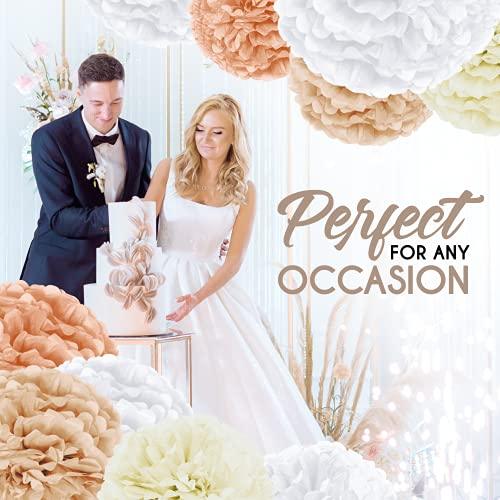 20PCS Tissue Pom Pom Decorations for Birthday and Bridal Shower - Hibrides