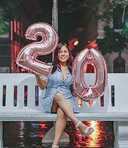40 Inch Rose Gold Jumbo Number Balloons Birthday Party Decorations - Hibrides