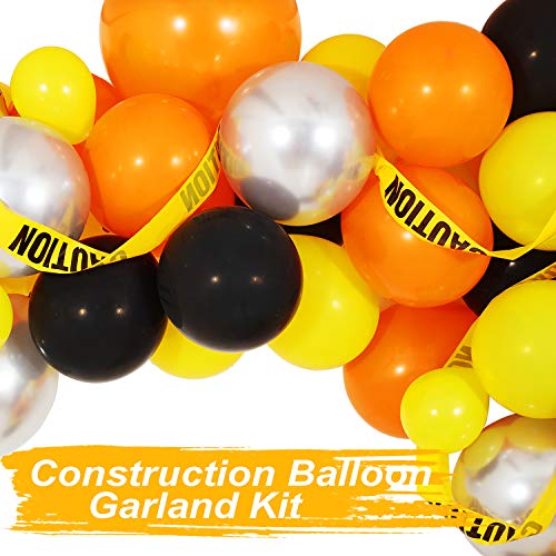 120 Pcs Construction Party Balloon Garland Kit for Birthday Party Decorations - Hibrides
