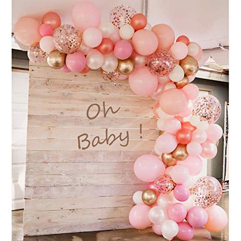 140Pcs Rose Gold Balloons 12" for Baby Shower Wedding Party Decorations - Hibrides