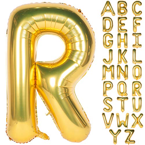 40 Inch Gold Giant Jumbo Letter Balloons Helium Foil Mylar for Party Decorations - Hibrides