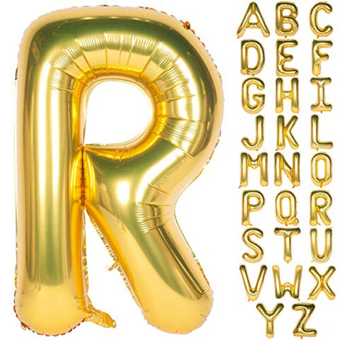 40 Inch Gold Giant Jumbo Letter Balloons Helium Foil Mylar for Party Decorations - Hibrides