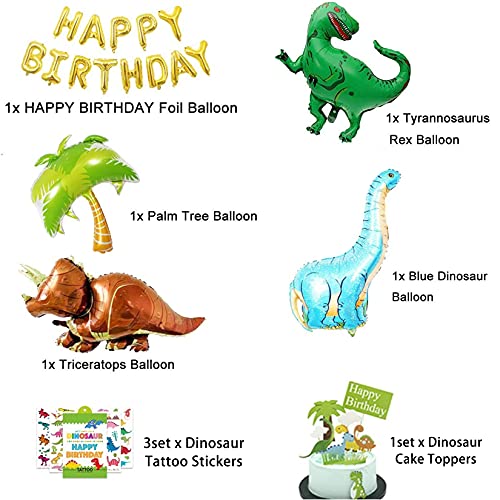 214pcs Dinosaur Birthday Balloon Garland Party Decorations for Jungle Birthday Party - Hibrides