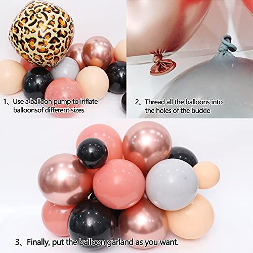 143pcs Blush Mauve Dusty Rose Balloons Arch Kit for Bridal Shower Decor - Hibrides