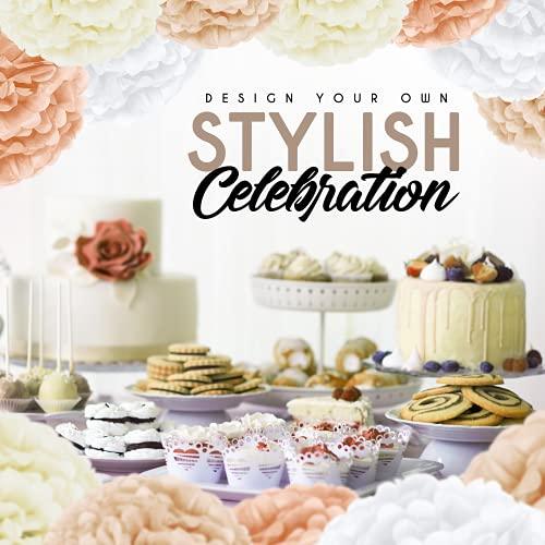 20PCS Tissue Pom Pom Decorations for Birthday and Bridal Shower - Hibrides