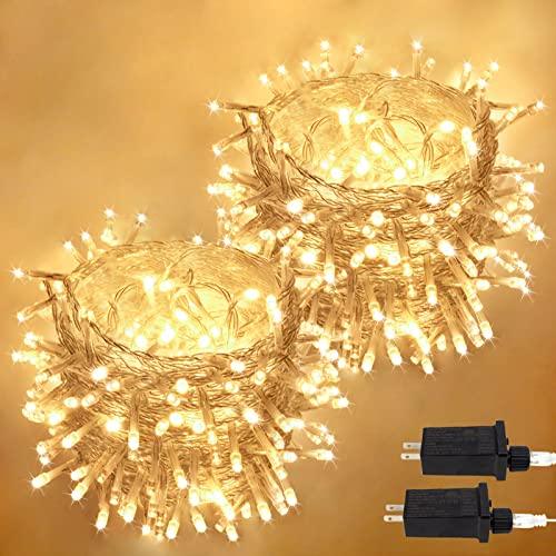 Extendable 2-Pack LED Christmas String Lights for Outdoor Indoor Decorations - Hibrides