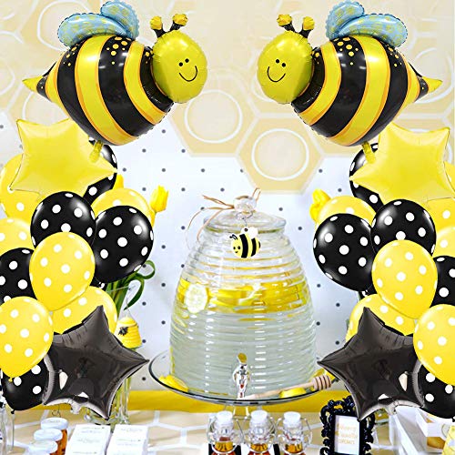 37Pcs Bumblebee Party Decorations Set Honey Bee Theme for Baby Shower Birthday Party - Hibrides