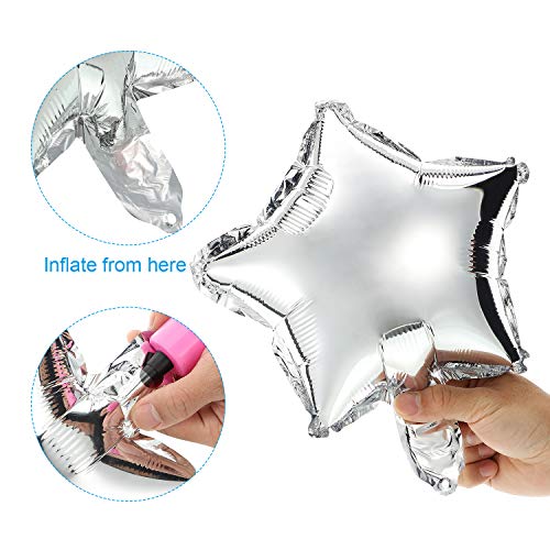 60 Pcs Star-shaped Balloons for Baby Shower Gender Reveal - Hibrides