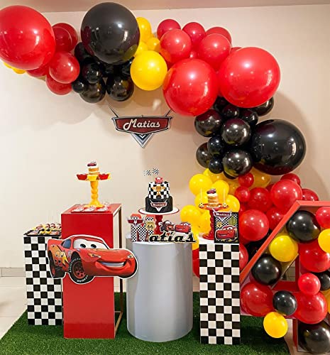 150 Pieces Race Car Balloons Arch Garland Kit for Boys Birthday Party Decorations - Hibrides
