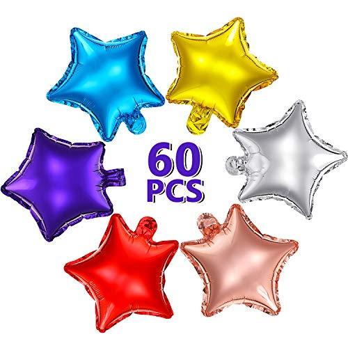 60 Pcs Star-shaped Balloons for Baby Shower Gender Reveal - Hibrides