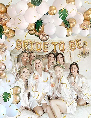 136PCS Gold and White Baby Shower Balloons for Baby Shower Wedding - Hibrides