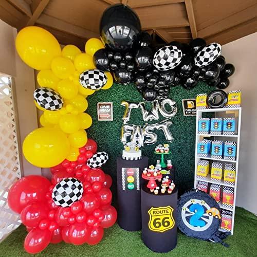 150 Pieces Race Car Balloons Arch Garland Kit for Boys Birthday Party Decorations - Hibrides