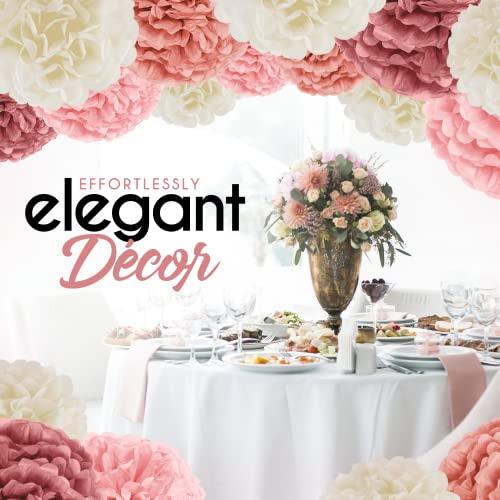 20pcs Paper Pom Poms Party Kit for Birthday Bridal Shower Party Decorations - Hibrides