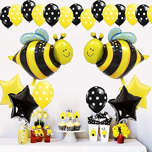 37Pcs Bumblebee Party Decorations Set Honey Bee Theme for Baby Shower Birthday Party - Hibrides
