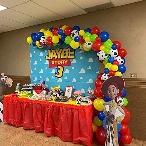 120pcs Toy Inspired Cow Printed Balloons Arch for Kids Birthday Party - Hibrides