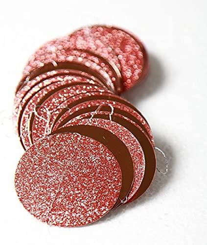 Glitter Rose Gold Circle Dots Garland Party Decorations for Wedding Birthday - Hibrides