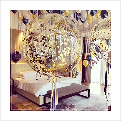 36 Inch Jumbo Confetti Balloons for Wedding and Birthday Decorations - Hibrides