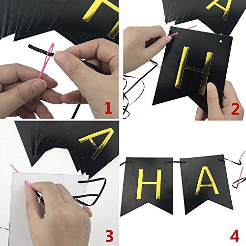 Black Happy Fucking Birthday Bunting Banner for Birthday Decorations - Hibrides